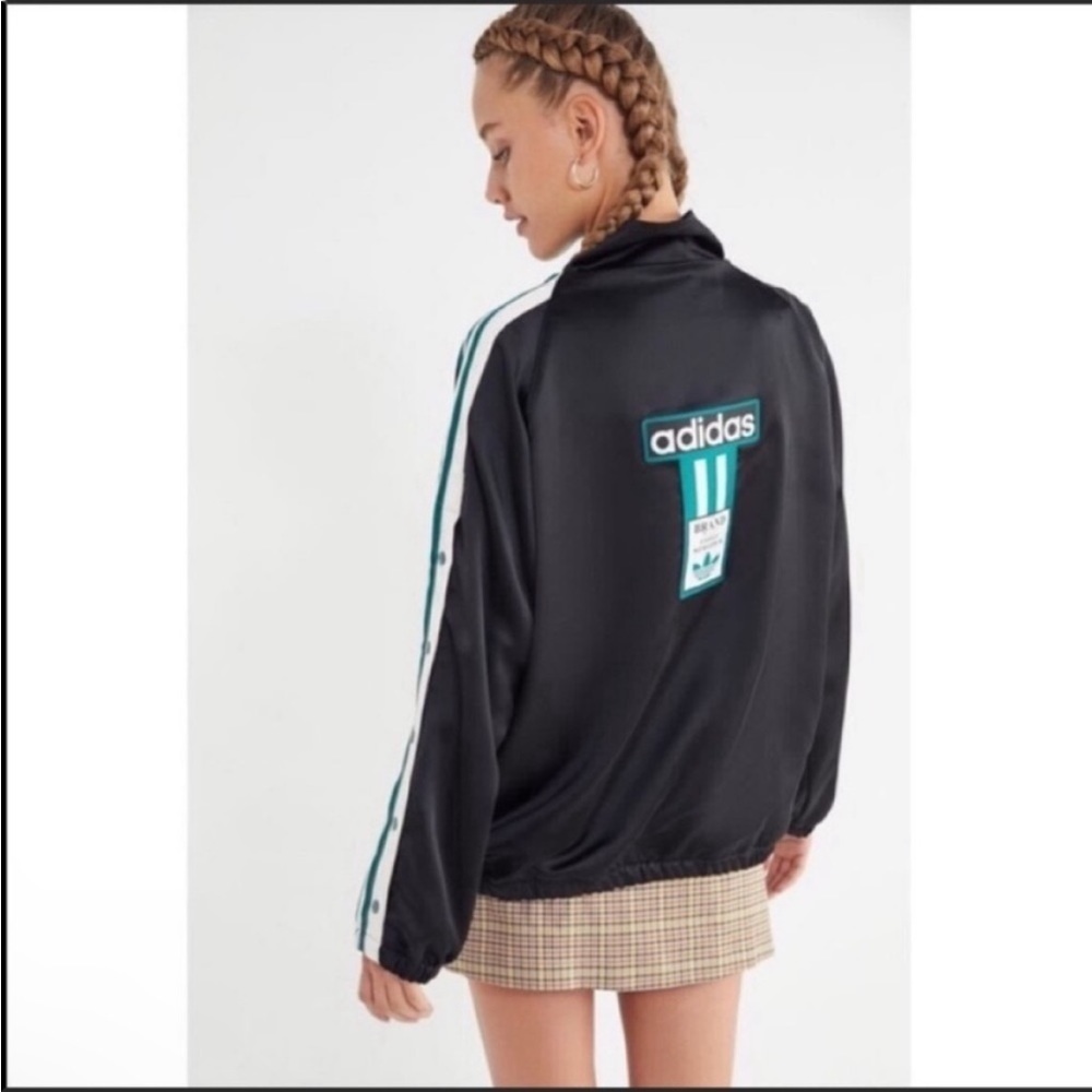 NWT Adidas Originals Black Green Adibreak Track Jacket Top M Women’s Streetwear - Picture 7 of 9